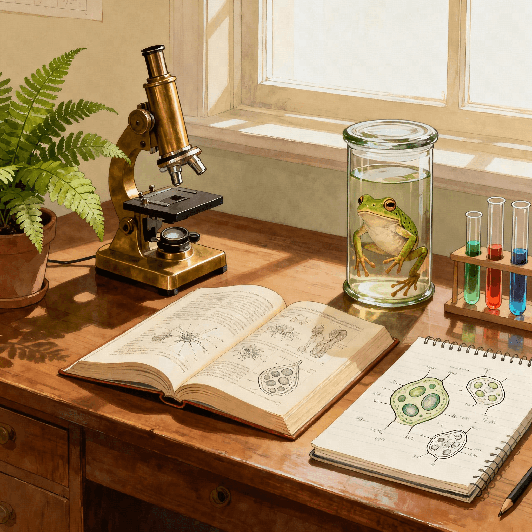 A student studying biology with Astra AI