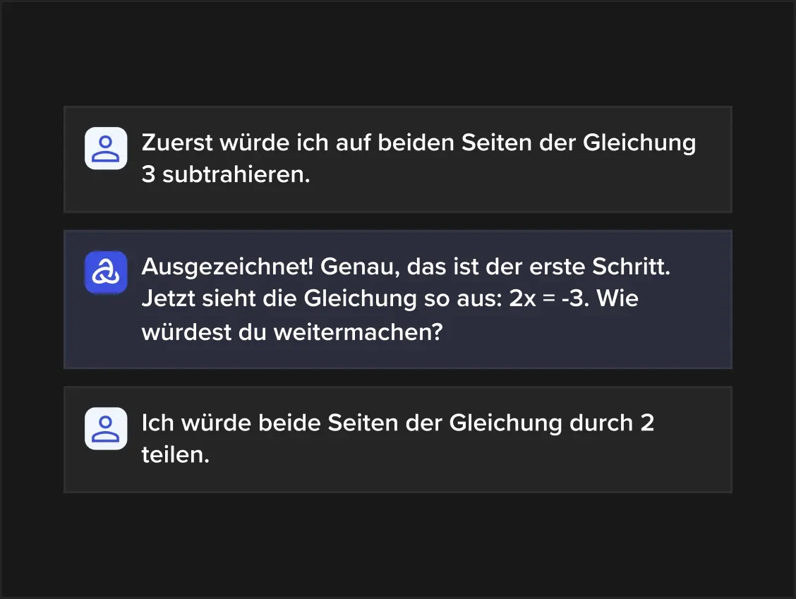 Astra AI erklärt eine Mathelösung Schritt für Schritt