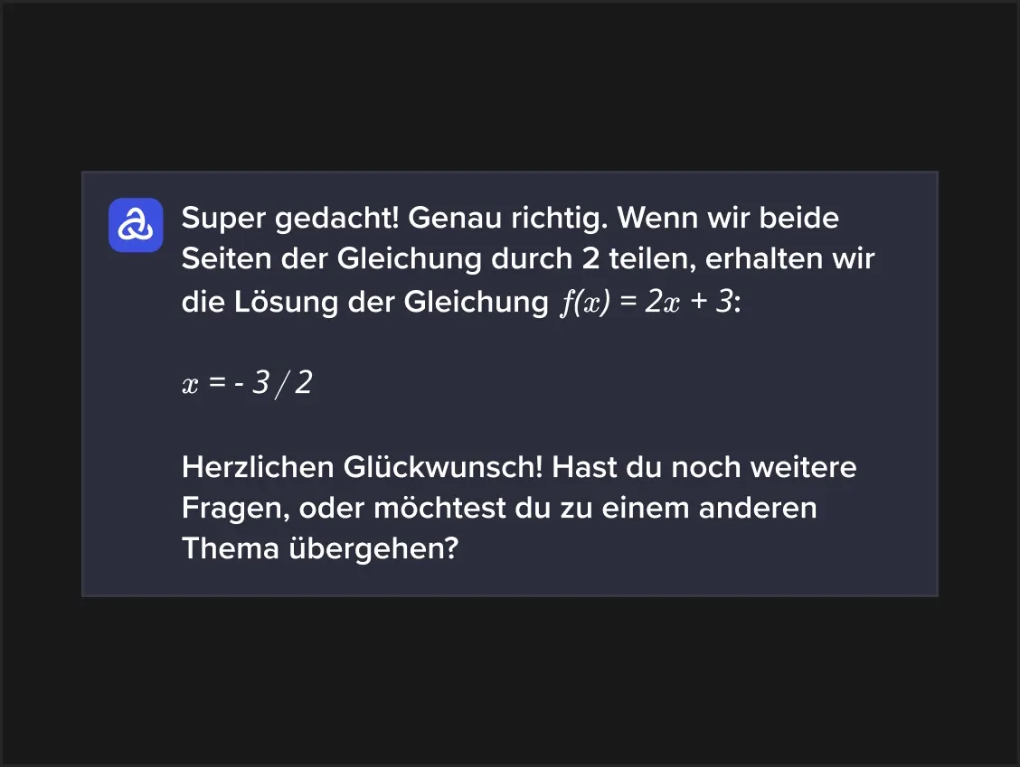 Eine Schülerin löst eine Matheaufgabe selbstständig