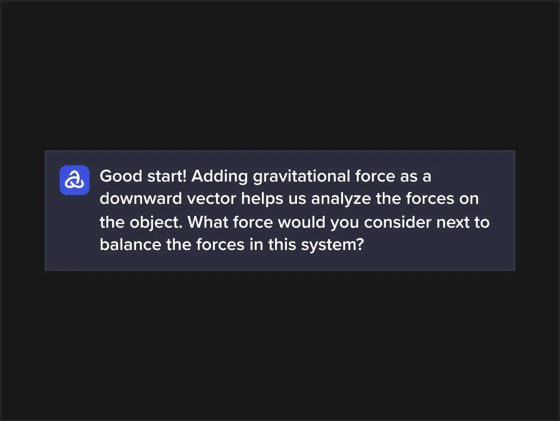 Astra AI explaining a physics solution step by step