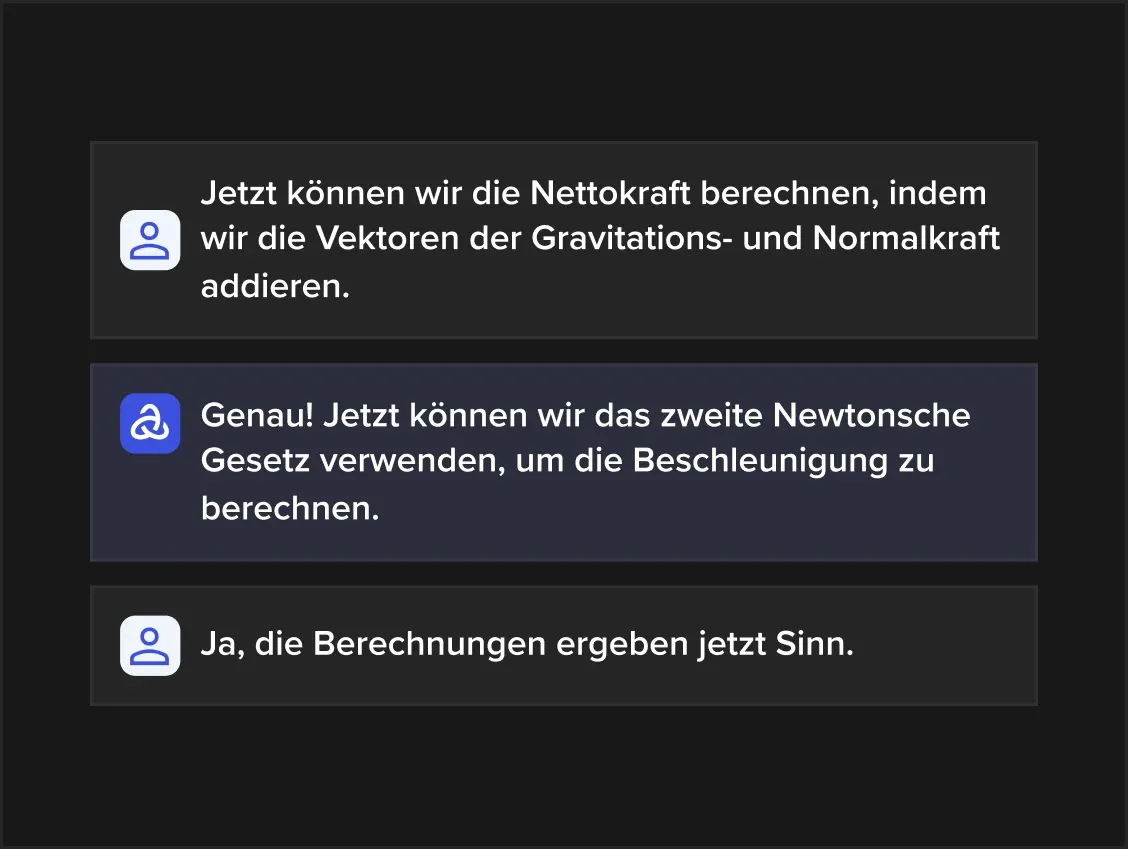 Ein Schüler löst eine Physikaufgabe selbstständig