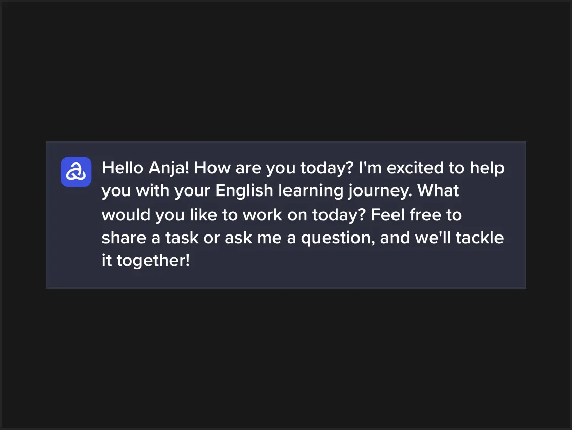 Un estudiante conversando en inglés con confianza