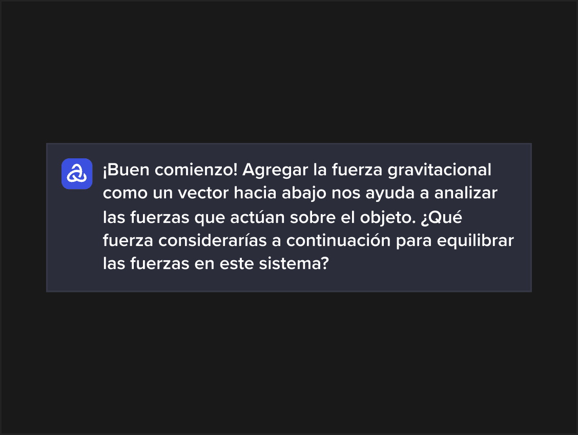 Astra AI explicando una solución de física paso a paso
